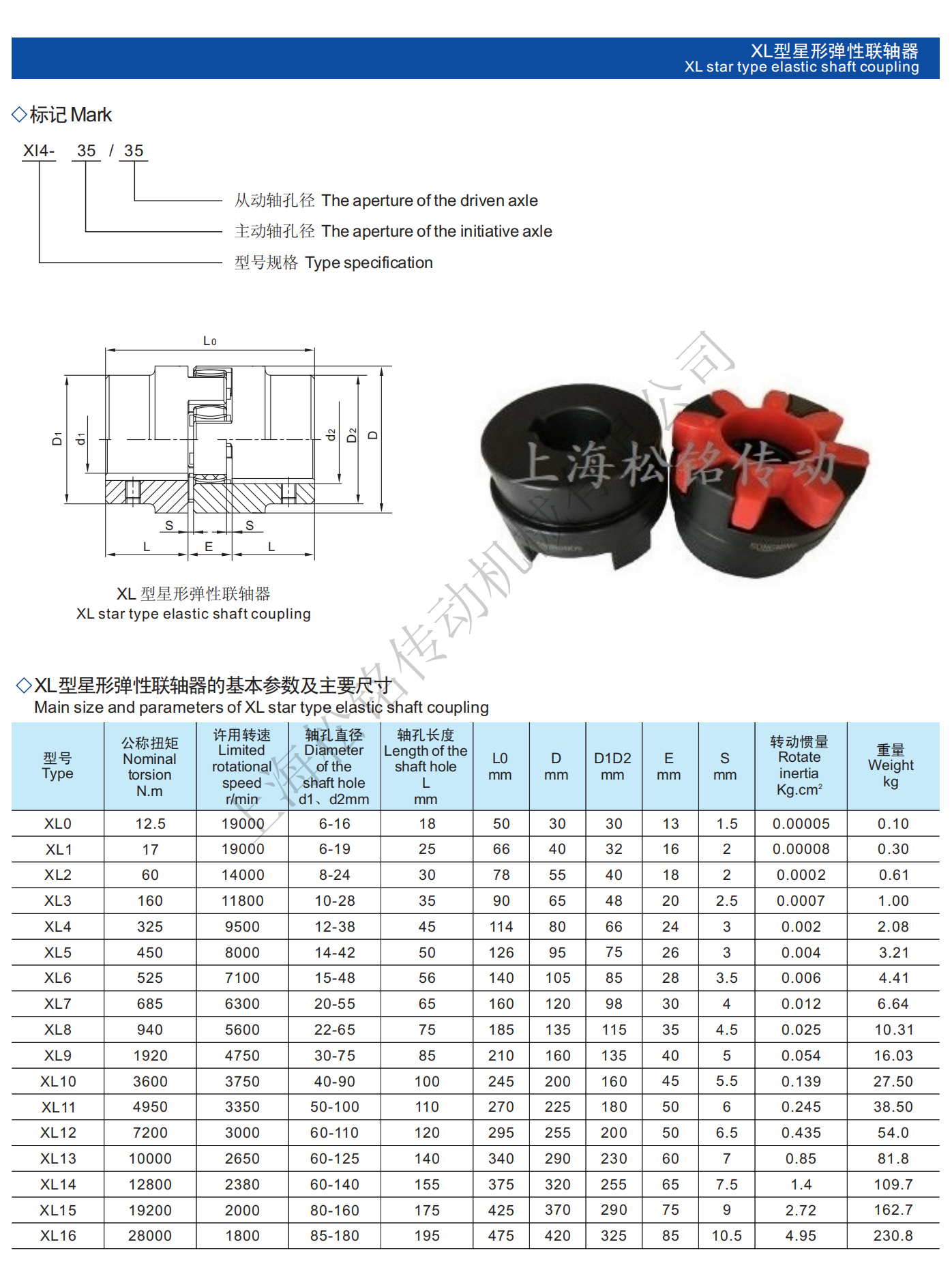 XL7型星形彈性梅花聯(lián)軸器選型參數(shù).png